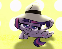 Size: 764x604 | Tagged: safe, imported from derpibooru, screencap, twilight sparkle, alicorn, pony, my little pony: pony life, cropped, g4.5, hat, shadow, smiling, solo, sportacular spectacular musical musak-ular, twilight sparkle (alicorn), we shine brighter together