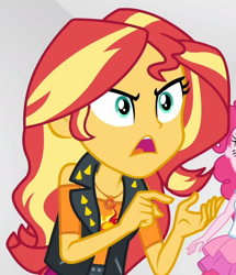 Size: 1629x1891 | Tagged: safe, imported from derpibooru, screencap, pinkie pie, sunset shimmer, equestria girls, equestria girls series, rollercoaster of friendship, cropped