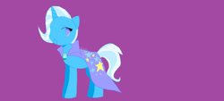 Size: 1280x581 | Tagged: safe, artist:llambbyy, imported from derpibooru, trixie, pony, unicorn, 1000 hours in ms paint, cape, clothes, simple background