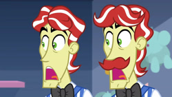 Size: 3410x1920 | Tagged: safe, imported from derpibooru, screencap, flam, flim, equestria girls, equestria girls series, rollercoaster of friendship, brothers, female, flim flam brothers, high res, male, open mouth, photo booth (song), siblings