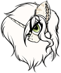 Size: 1122x1328 | Tagged: safe, artist:beamybutt, imported from derpibooru, oc, oc only, pony, unicorn, bust, ear fluff, ear piercing, earring, horn, jewelry, male, piercing, simple background, solo, stallion, transparent background, unicorn oc