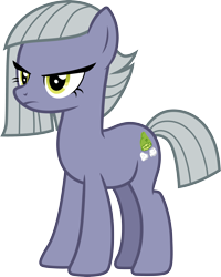 Size: 3000x3747 | Tagged: safe, artist:cloudy glow, artist:parclytaxel, imported from derpibooru, limestone pie, earth pony, pony, best gift ever, .ai available, cutie mark, female, gray mane, high res, mare, simple background, solo, standing, tail, transparent background, vector, yellow eyes