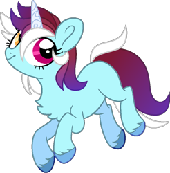 Size: 775x788 | Tagged: safe, artist:tired-horse-studios, imported from derpibooru, oc, oc only, pony, unicorn, chest fluff, female, heterochromia, mare, parents:lyradash, simple background, solo, transparent background