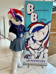 Size: 1536x2048 | Tagged: safe, imported from derpibooru, oc, oc:britannia (uk ponycon), fursuit, irl, photo, ponysuit, uk ponycon, united kingdom