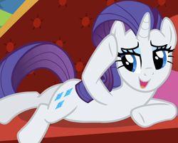 Size: 1308x1052 | Tagged: safe, imported from derpibooru, screencap, rarity, pony, unicorn, lesson zero, season 2, couch, cropped, fainting couch, female, lying down, mare, solo