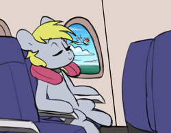 Size: 2764x2143 | Tagged: safe, artist:chub-wub, imported from derpibooru, derpy hooves, rainbow dash, pegasus, pony, cloud, duo, eyes closed, female, flying, high res, mare, plane, ponytober