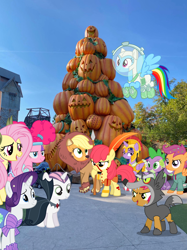 Size: 1280x1708 | Tagged: safe, edit, editor:undeadponysoldier, imported from ponybooru, photographer:undeadponysoldier, apple bloom, applejack, babs seed, fluttershy, pinkie pie, rainbow dash, rarity, scootaloo, spike, sweetie belle, twilight sparkle, alicorn, bat pony, big cat, dragon, earth pony, lion, mermaid, pegasus, pony, undead, unicorn, vampire, werewolf, animal costume, armor, astrodash, astronaut, barbarian, bat ponified, best friends, clothes, conjoined, conjoined twins, cosplay, costume, cute, cutie mark crusaders, day, decoration, dollywood, dragons in real life, early, edited photo, family, fantasy class, female, filly, flutterbat, flying, freckles, group, halloween, headband, holiday, irl, jack-o-lantern, male, mane seven, mane six, mare, multiple heads, nightmare night, nightmare night costume, photo, pigeon forge, pile, pinkie puffs, ponies in real life, prop, pumpkin, race swap, royal guard armor, spear, species swap, tennessee, twilight sparkle (alicorn), two heads, vanellope von schweetz, warrior, weapon, wreck-it ralph