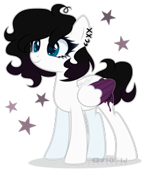 Size: 2322x2766 | Tagged: safe, artist:sparkie45, imported from derpibooru, oc, oc only, oc:trashy, pegasus, pony, colored wings, female, high res, mare, simple background, solo, transparent background, two toned wings, wings