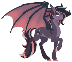 Size: 3427x2937 | Tagged: safe, artist:nocti-draws, imported from derpibooru, oc, oc only, bat pony, pony, bat pony oc, high res, simple background, solo, transparent background