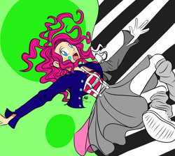 Size: 620x556 | Tagged: safe, artist:mangaka4eva, imported from derpibooru, pinkie pie, human, abstract background, clothes, converse, dress, humanized, shoes, solo
