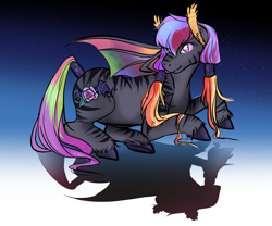 Size: 1280x1067 | Tagged: safe, artist:haruyou, imported from derpibooru, oc, oc only, oc:prismatic shard, bat pony, pony, clean, female, mare, simple background, solo, transparent background