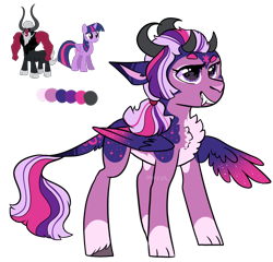 Size: 1564x1504 | Tagged: safe, artist:moccabliss, imported from derpibooru, lord tirek, twilight sparkle, oc, alicorn, hybrid, pony, female, interspecies offspring, offspring, parent:lord tirek, parent:twilight sparkle, parents:twirek, twilight sparkle (alicorn)