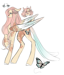 Size: 1131x1308 | Tagged: safe, artist:yuumirou, imported from derpibooru, fluttershy, pony, simple background, solo, tail, tail feathers, transparent background