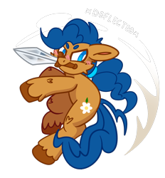 Size: 1612x1735 | Tagged: safe, artist:star-theft, imported from derpibooru, oc, oc only, earth pony, pony, descriptive noise, solo, sword, weapon