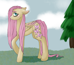 Size: 1280x1114 | Tagged: safe, artist:sunshmallow, imported from derpibooru, fluttershy, pegasus, pony, bags under eyes, depression, female, sad, solo