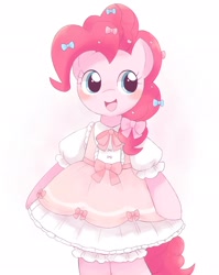 Size: 1628x2048 | Tagged: safe, artist:ginmaruxx, imported from derpibooru, pinkie pie, earth pony, pony, clothes, dress, female, mare, solo