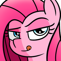 Size: 256x256 | Tagged: artist needed, safe, imported from derpibooru, pinkie pie, bedroom eyes, licking, licking lips, pinkamena diane pie, tongue out