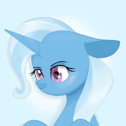 Size: 1750x1750 | Tagged: safe, artist:shamone, imported from derpibooru, trixie, pony, unicorn, bust, female, mare, smiling, solo