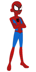 Size: 308x614 | Tagged: safe, artist:cookiechans2, artist:lynnthenerdkitty, imported from derpibooru, equestria girls, barely eqg related, base used, commission, equestria girls-ified, male, marvel, simple background, solo, spider-man, transparent background