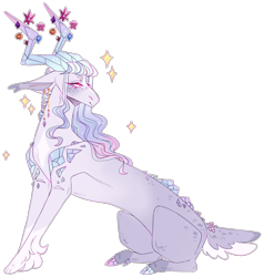 Size: 2265x2376 | Tagged: safe, artist:sleepy-nova, imported from derpibooru, oc, oc only, hybrid, pony, high res, offspring, parent:discord, parent:tree of harmony, simple background, solo, transparent background