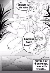 Size: 1398x2048 | Tagged: safe, artist:cloud-fly, imported from derpibooru, oc, oc only, earth pony, pony, comic, monochrome, solo