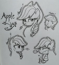 Size: 2974x3281 | Tagged: safe, artist:c.a.m.e.l.l.i.a, imported from derpibooru, applejack, earth pony, pony, concept art, high res, simple background, solo, traditional art, white background