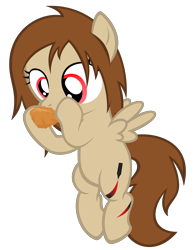 Size: 2780x3540 | Tagged: safe, artist:strategypony, imported from derpibooru, oc, oc only, oc:red stroke, pegasus, pony, chicken meat, eating, female, filly, flying, foal, food, fried chicken, high res, kfc, meat, pegasus oc, ponies eating meat, simple background, transparent background