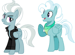 Size: 1280x940 | Tagged: safe, artist:princess-kitsune-tsu, imported from derpibooru, oc, oc only, pegasus, pony, clothes, female, jacket, leather jacket, male, mare, offspring, parent:fleetfoot, parent:silver lining, parents:fleetlining, simple background, stallion, transparent background