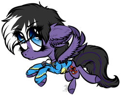 Size: 952x752 | Tagged: safe, artist:beamybutt, imported from derpibooru, oc, oc only, pegasus, pony, clothes, colored hooves, ear fluff, eye clipping through hair, eyelashes, hoodie, jewelry, necklace, pegasus oc, simple background, smiling, solo, transparent background, wings