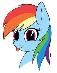 Size: 911x1178 | Tagged: safe, artist:mark_ml, imported from ponybooru, rainbow dash, pegasus, pony, blepping, bust, cute, dashabetes, female, mare, portrait, simple background, tongue out, transparent background