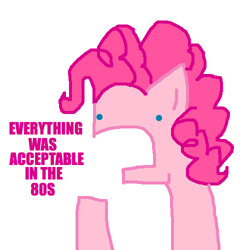 Size: 500x500 | Tagged: safe, artist:askpinkiepieandfriends, imported from derpibooru, pinkie pie, earth pony, pony, ask, bust, female, mare, open mouth, simple background, solo, tumblr, white background