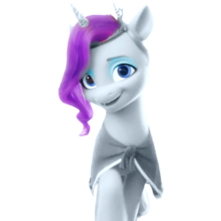 Size: 2580x2580 | Tagged: safe, artist:vernorexia, edit, edited screencap, imported from derpibooru, screencap, pipp petals, rarity, pony, unicorn, spoiler:my little pony: a new generation, cloak, clothes, eyeshadow, g4, g4 to g5, g5, headband, high res, makeup, my little pony: a new generation, open mouth, recolor, simple background, smiling, solo, transparent background