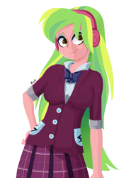 Size: 1100x1490 | Tagged: safe, artist:biocrine, imported from derpibooru, lemon zest, equestria girls, female, simple background, white background