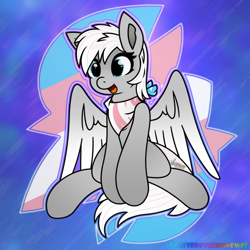 Size: 1920x1920 | Tagged: safe, artist:vixenintwee, imported from derpibooru, oc, oc only, oc:silver edge, pegasus, pony, abstract background, cute, solo