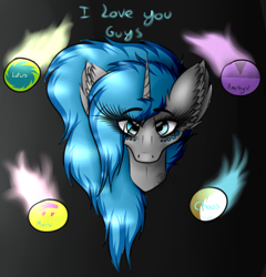 Size: 2481x2585 | Tagged: safe, artist:beamybutt, imported from derpibooru, oc, oc only, oc:moonbeam, pony, bust, ear fluff, eyelashes, female, gradient background, high res, mare, solo