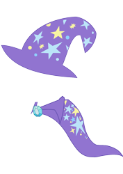 Size: 744x1052 | Tagged: safe, artist:billybobfm, imported from ponybooru, magic hat, trixie, cape, clothes, gem, hat, no pony, simple background, transparent background, trixie's cape, trixie's hat, vector, wizard hat