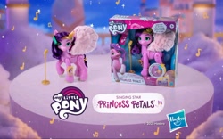Size: 972x607 | Tagged: safe, imported from derpibooru, pipp petals, pegasus, pony, commercial, g5, hasbro logo, merchandise, my little pony logo, my little pony: a new generation, text, toy