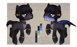 Size: 3600x2200 | Tagged: safe, artist:miioko, imported from derpibooru, oc, oc only, earth pony, pony, duo, earth pony oc, high res, reference sheet, veil