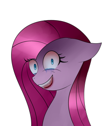 Size: 1397x1650 | Tagged: safe, artist:lucky-em, imported from derpibooru, pinkie pie, earth pony, pony, bust, eyelashes, female, mare, pinkamena diane pie, simple background, smiling, transparent background