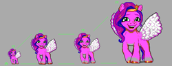 Size: 1080x420 | Tagged: safe, artist:alevgor, imported from derpibooru, pipp petals, pegasus, pony, g5, my little pony: a new generation, open mouth, pixel art