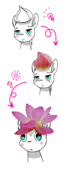 Size: 400x1000 | Tagged: safe, artist:ph平和, imported from derpibooru, zipp storm, pegasus, pony, female, flower, funny, g5, hair, lotus (flower), mare, my little pony: a new generation, simple background