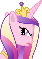 Size: 2494x3500 | Tagged: safe, artist:frownfactory, imported from derpibooru, princess cadance, pony, a canterlot wedding, angry, crown, female, high res, horn, jewelry, mare, regalia, simple background, solo, transparent background, vector