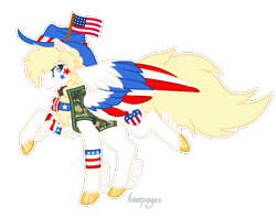 Size: 1200x950 | Tagged: safe, artist:hazepages, imported from derpibooru, oc, oc only, oc:star spangle, pony, adult, base used, braid, hat, looking back, nation ponies, ponified, simple background, solo, starry eyes, transparent background, wingding eyes