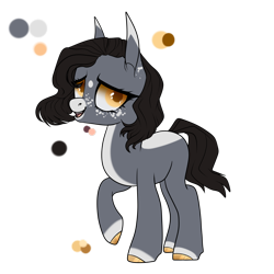 Size: 2000x2000 | Tagged: safe, artist:pokaparida, imported from derpibooru, oc, oc only, oc:winter snow, hybrid, mule, pony, female, high res, simple background, solo, transparent background