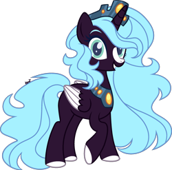 Size: 2424x2397 | Tagged: safe, artist:kurosawakuro, imported from derpibooru, oc, alicorn, pony, colored wings, female, mare, parents:hopebra, simple background, solo, transparent background, two toned wings, wings