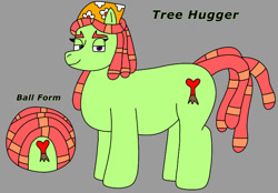 Size: 750x523 | Tagged: safe, artist:thearmadillofan, imported from derpibooru, tree hugger, earth pony, pony, ball, female, hat, mare, morph ball, solo