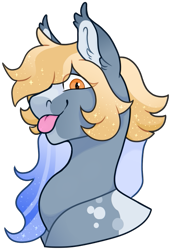 Size: 445x649 | Tagged: safe, artist:malphym, imported from derpibooru, oc, oc only, oc:dizzy daydream, pony, bust, portrait, simple background, solo, tongue out, transparent background