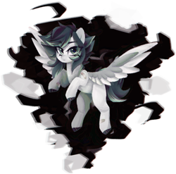 Size: 503x497 | Tagged: safe, artist:_spacemonkeyz_, imported from derpibooru, oc, oc only, oc:chidori, pegasus, pony, solo