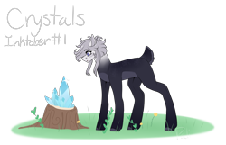 Size: 5000x3216 | Tagged: safe, artist:pokaparida, imported from derpibooru, oc, earth pony, pony, crystal, female, mare, simple background, solo, transparent background, tree stump