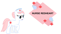Size: 4400x2475 | Tagged: safe, artist:vector-brony, edit, editor:quoterific, imported from derpibooru, vector edit, nurse redheart, earth pony, pony, board, female, high res, mare, simple background, solo, text, vector, wallpaper